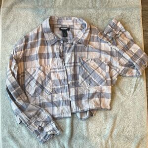 Blue and White flannel